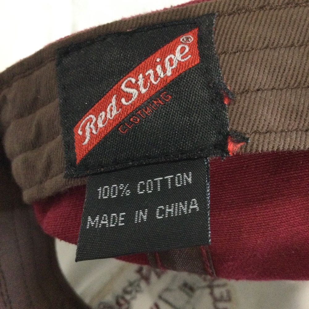 Red Stripe Cap Hat Men's Adjustable Strap Brewed in Jamaica Brim Bottle Opener - Picture 6 of 8
